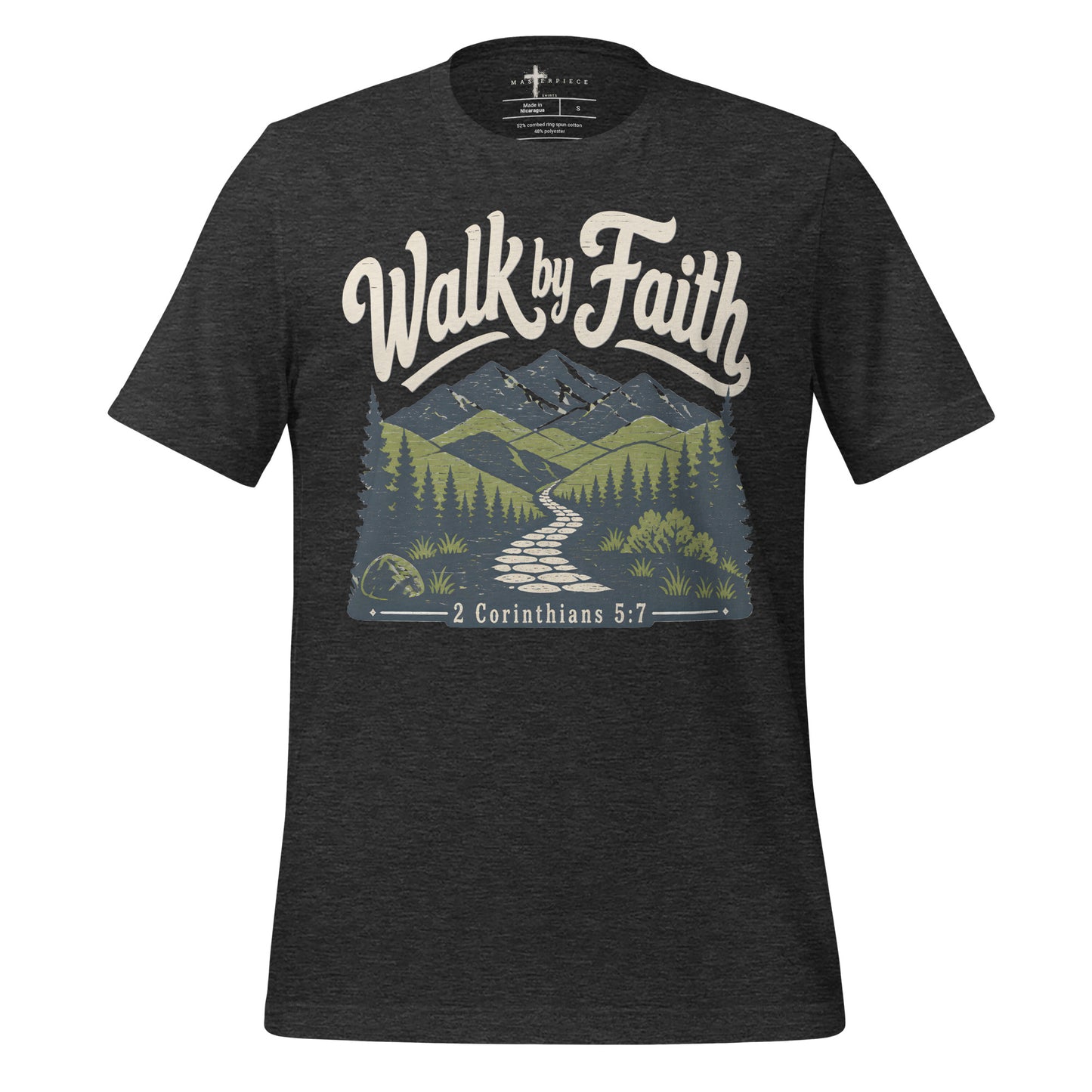 Walk by Faith Mountain - Grey - MasterPiece Shirts