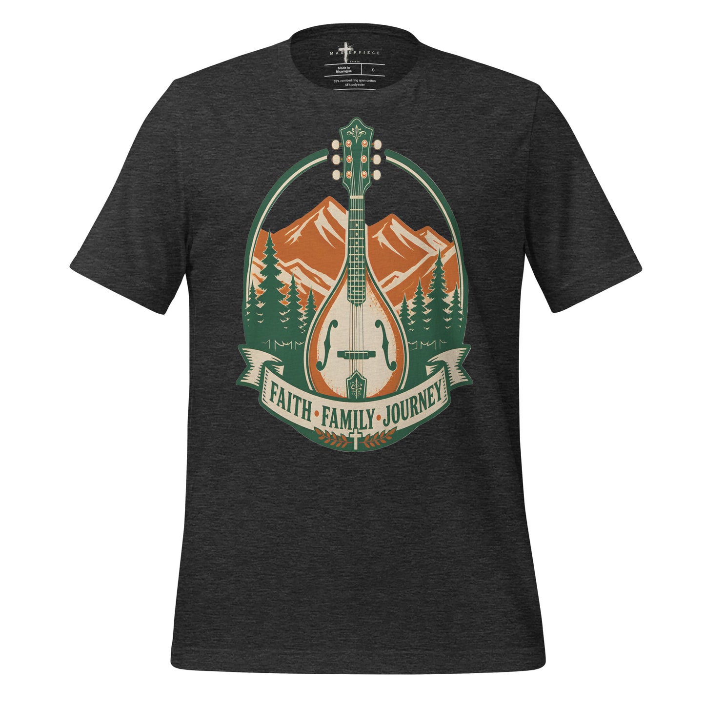 Faith Family Journey Mandolin - Grey - MasterPiece Shirts