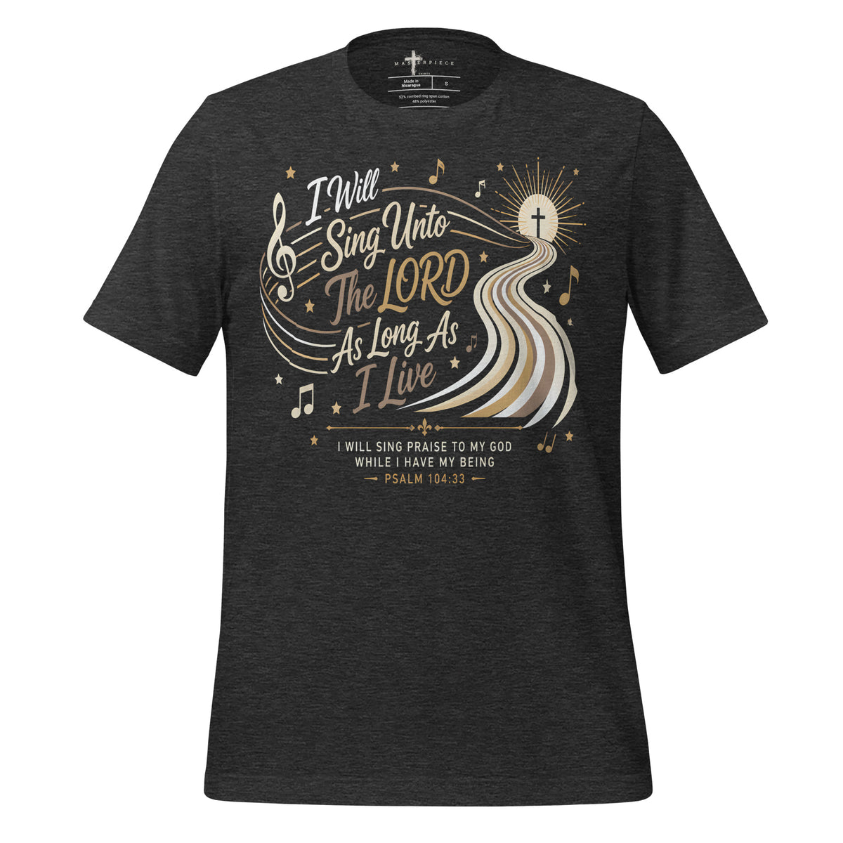 I will sing unto the Lord Cross - Grey - MasterPiece Shirts