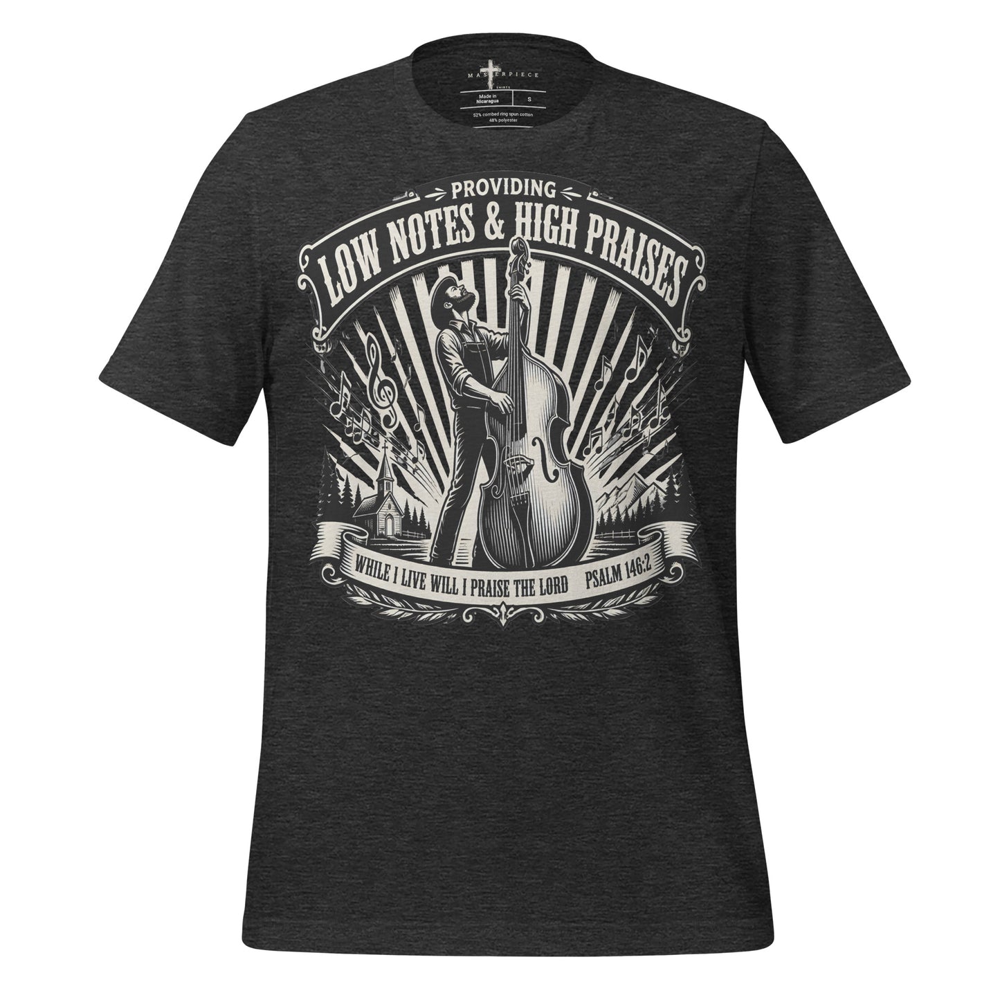 Low Notes High Praises Bass - Grey - MasterPiece Shirts