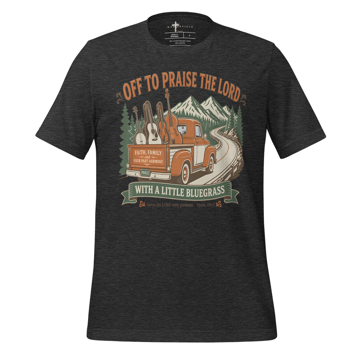 Off to Praise the Lord Bluegrass - Grey - MasterPiece Shirts
