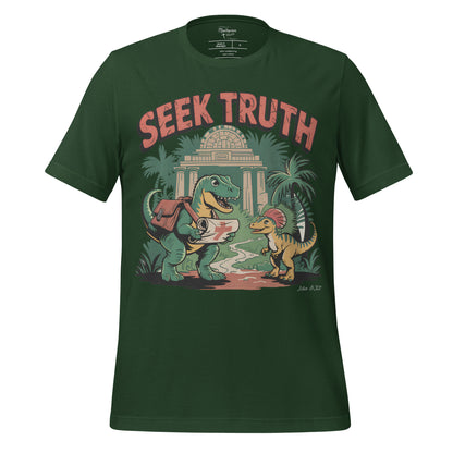 Seek Truth Dinosaur  Christian Bible Verse T-Shirt