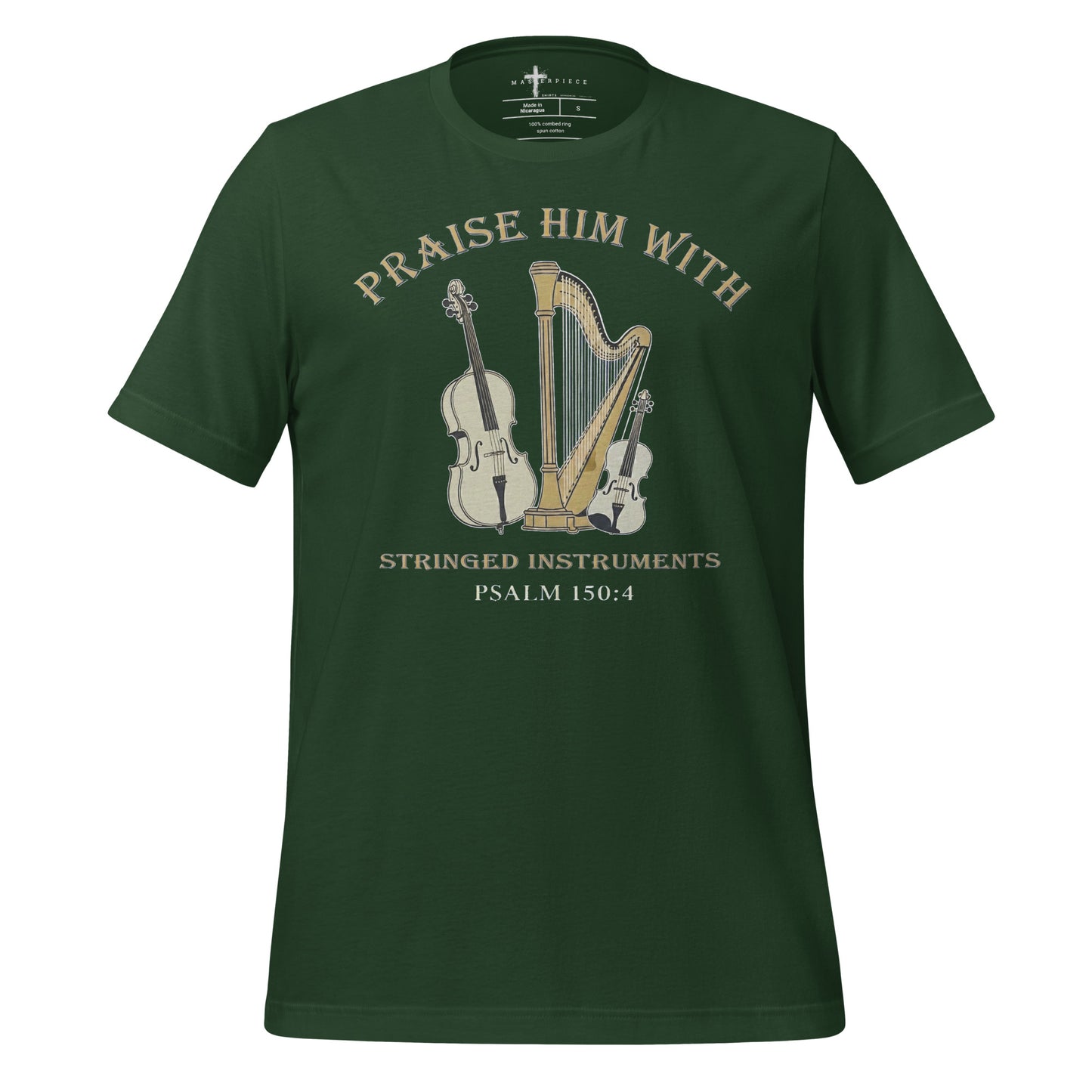orchestral worship and praise. Perfect faith apparel for violinists, cellists, harpists, orchestra members Psalm 150:4