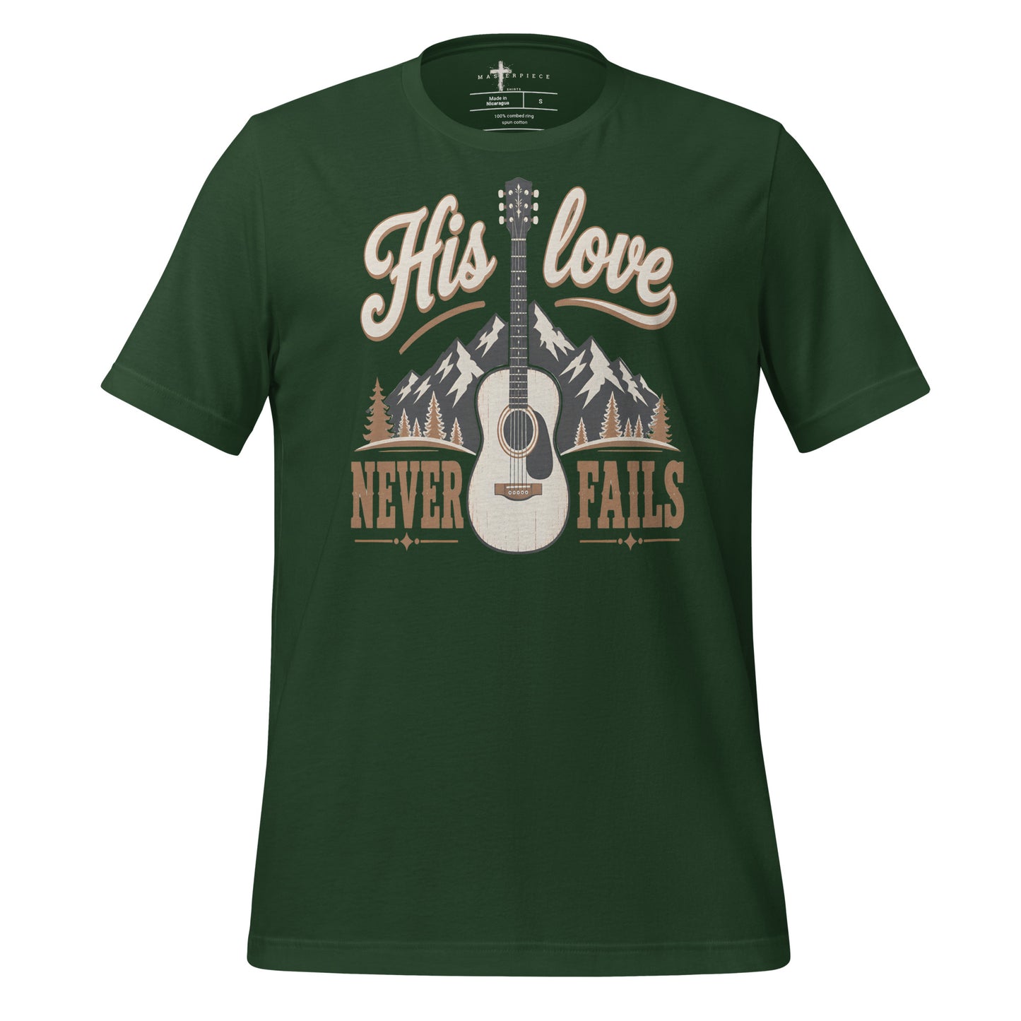 His Love Never Fails Guitar - Forest - MasterPiece Shirts
