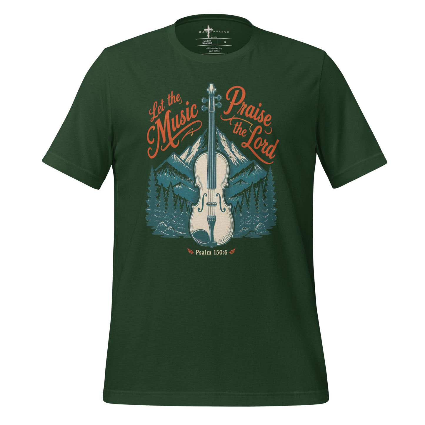 Let the Music Praise the Lord Violin - Forest - MasterPiece Shirts