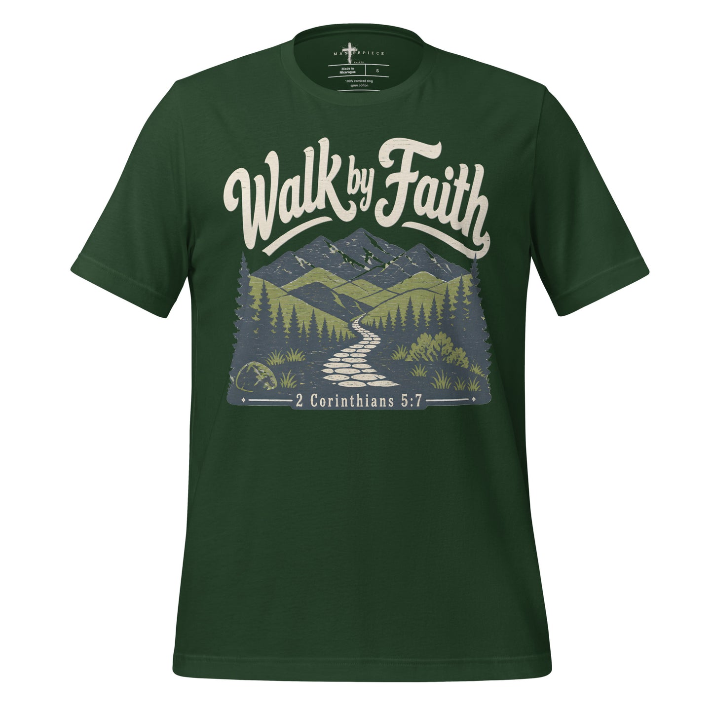 Walk by Faith Mountain - Forest - MasterPiece Shirts