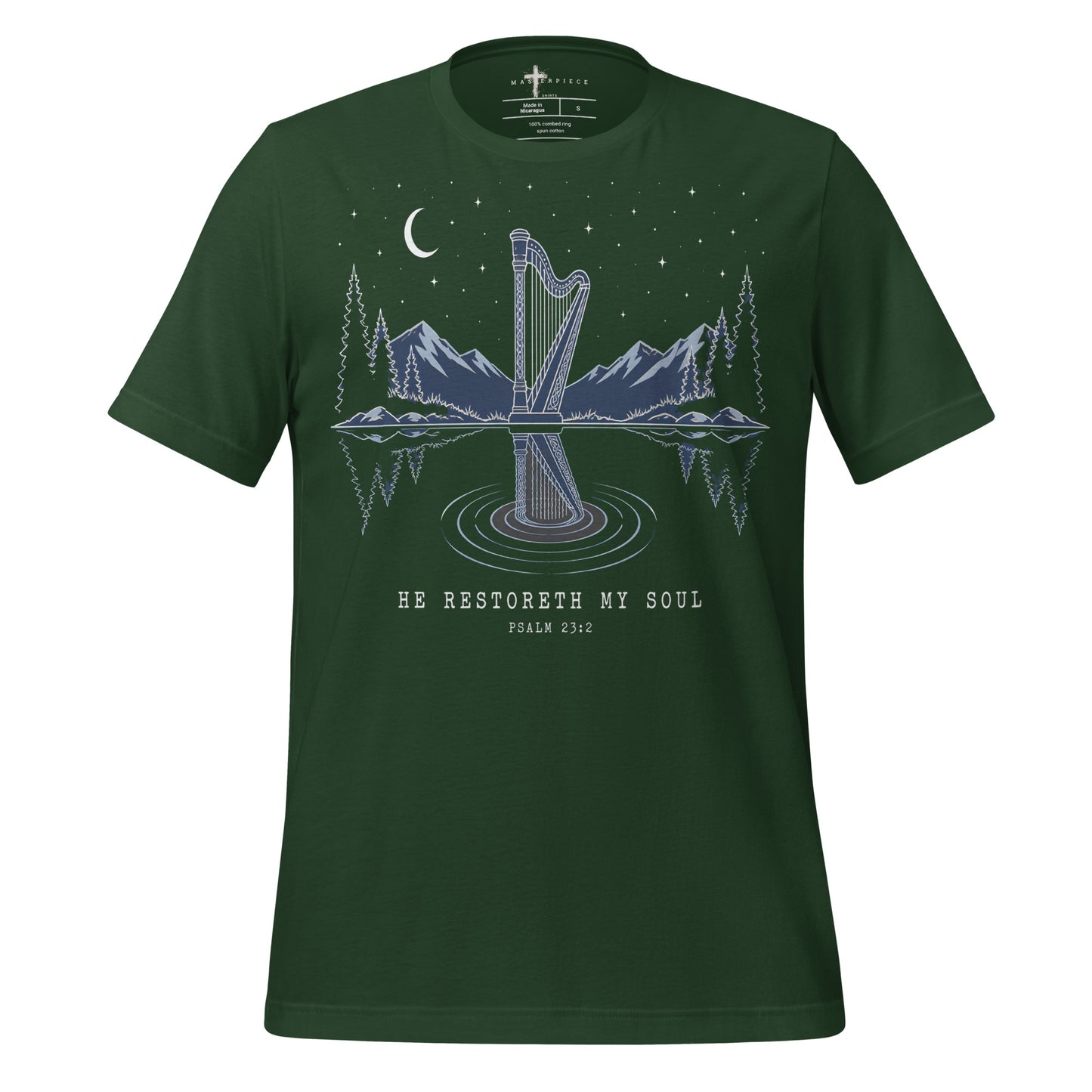 He Restoreth My Soul Harp - Forest - MasterPiece Shirts