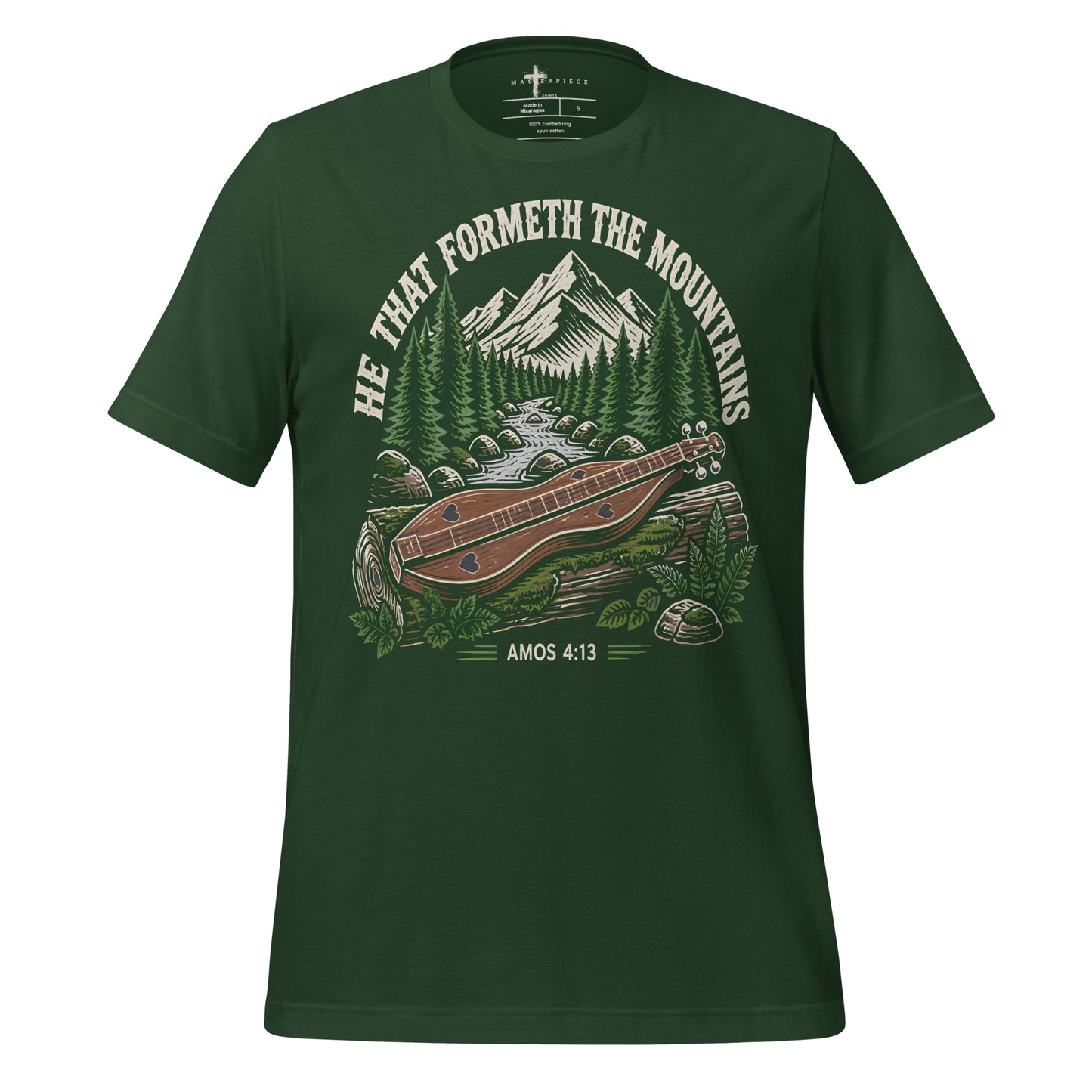 He Formed The Mountains Mountain Dulcimer - Forest - MasterPiece Shirts