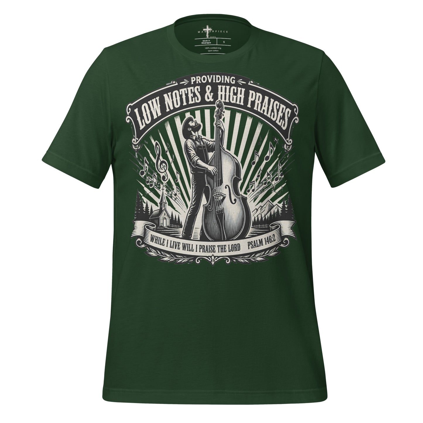 Low Notes High Praises Bass - Forest - MasterPiece Shirts