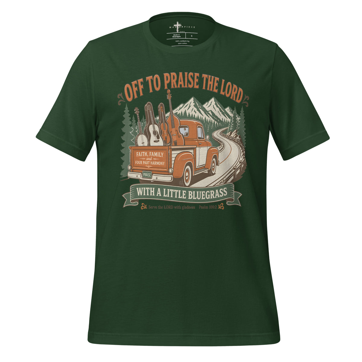 Off to Praise the Lord Bluegrass - Forest - MasterPiece Shirts