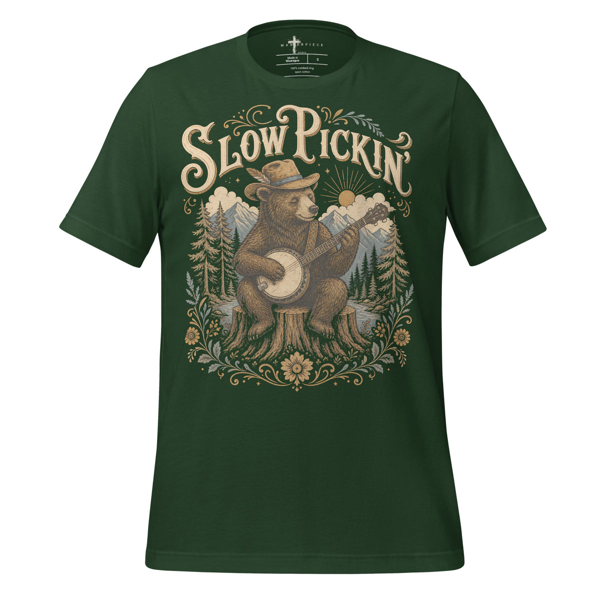 Slow Pickin Bear - Forest - MasterPiece Shirts