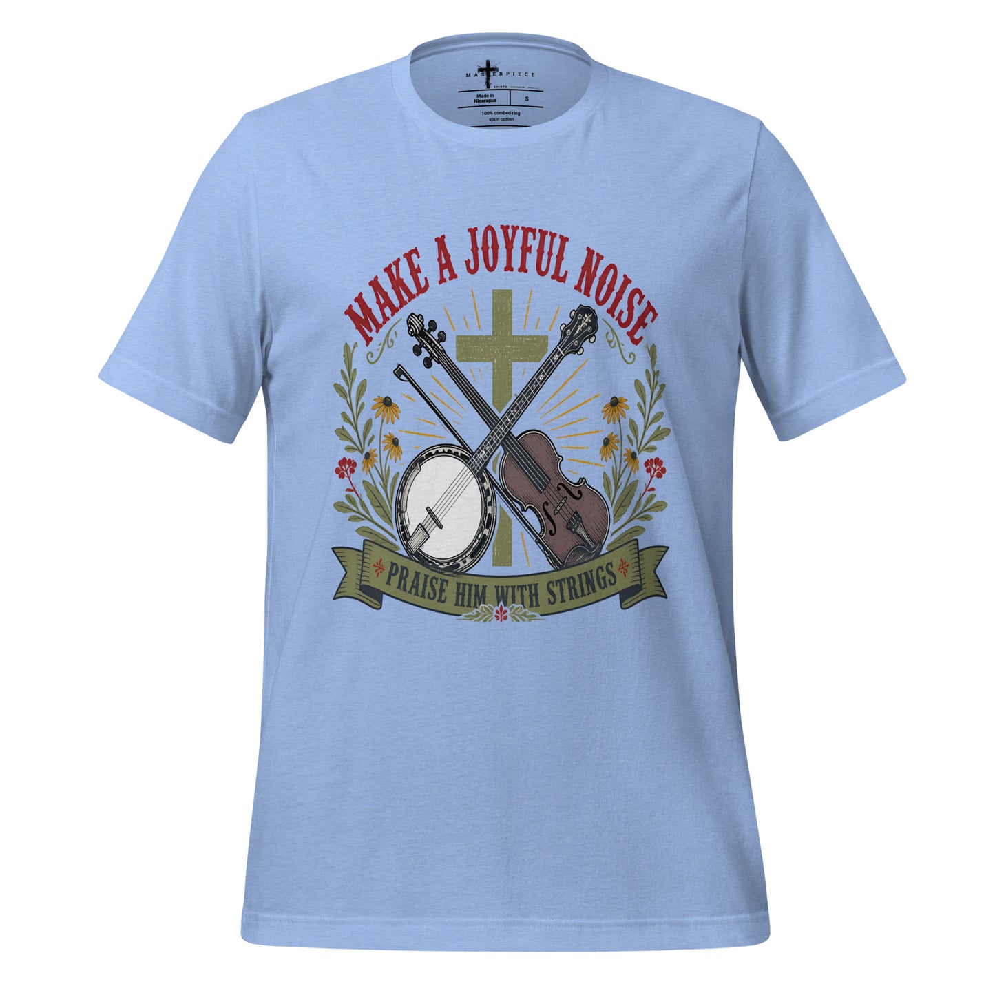 Joyful Noise Banjo Fiddle Violin - Blue - MasterPiece Shirts
