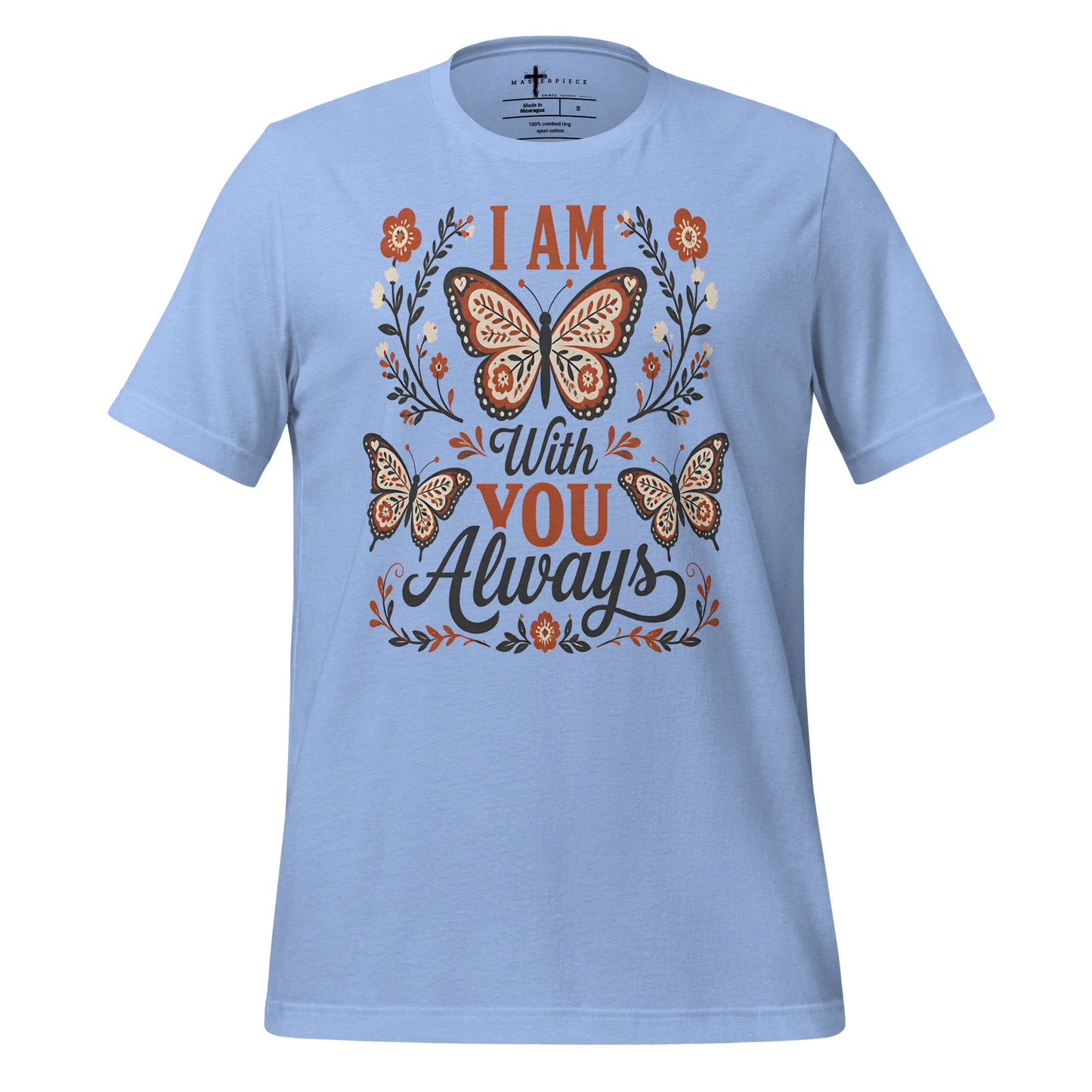 I am with you always Butterfly - Blue - MasterPiece Shirts