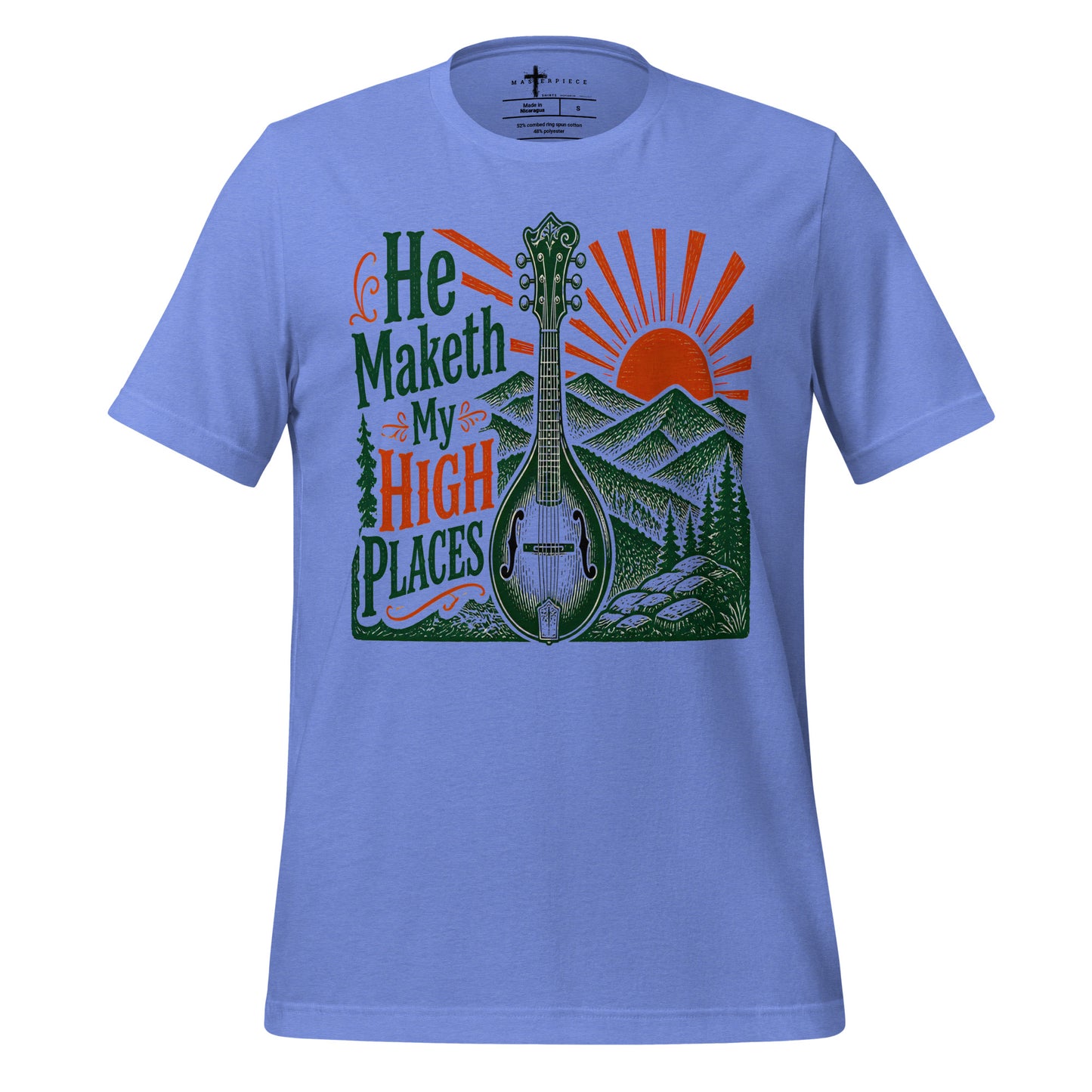 He Maketh My High Places - Blue - MasterPiece Shirts