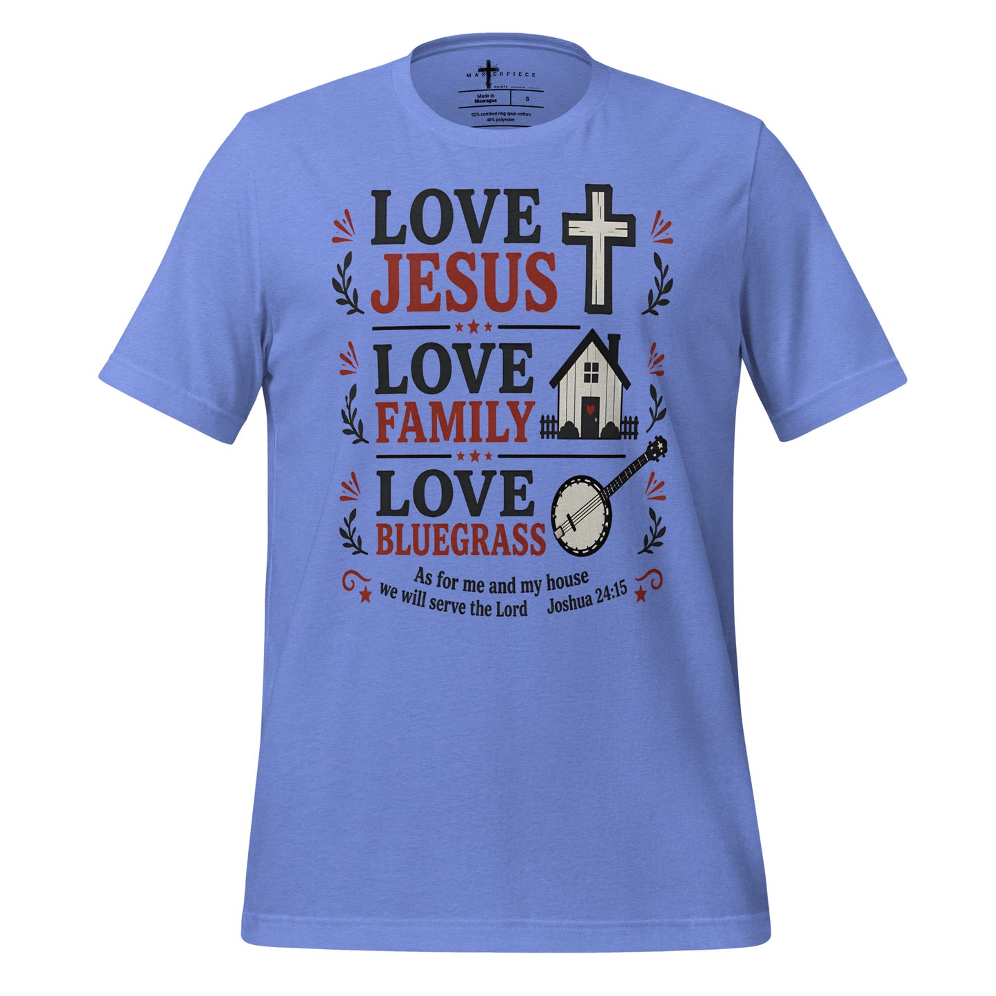 Love Jesus Love Bluegrass - Blue - MasterPiece Shirts
