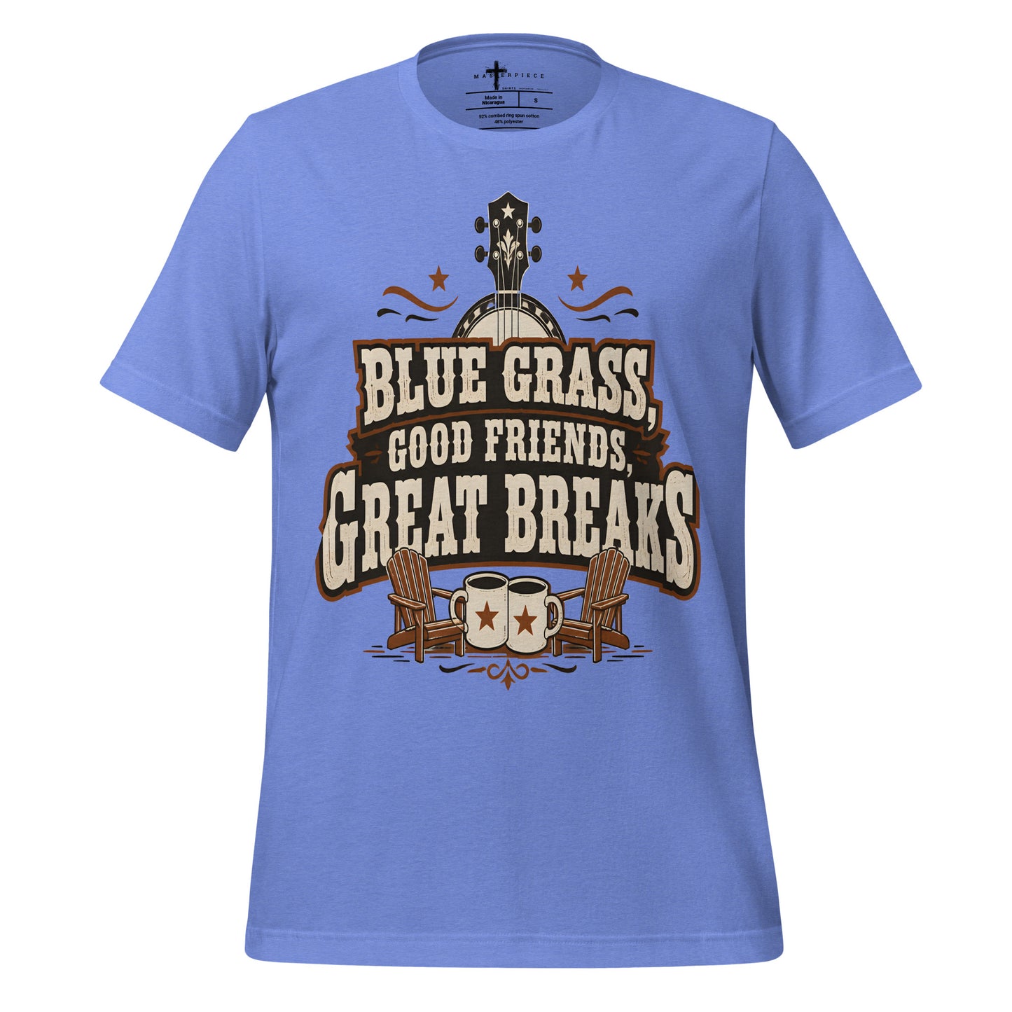 BlueGrass Friends Banjo - Blue - MasterPiece Shirts