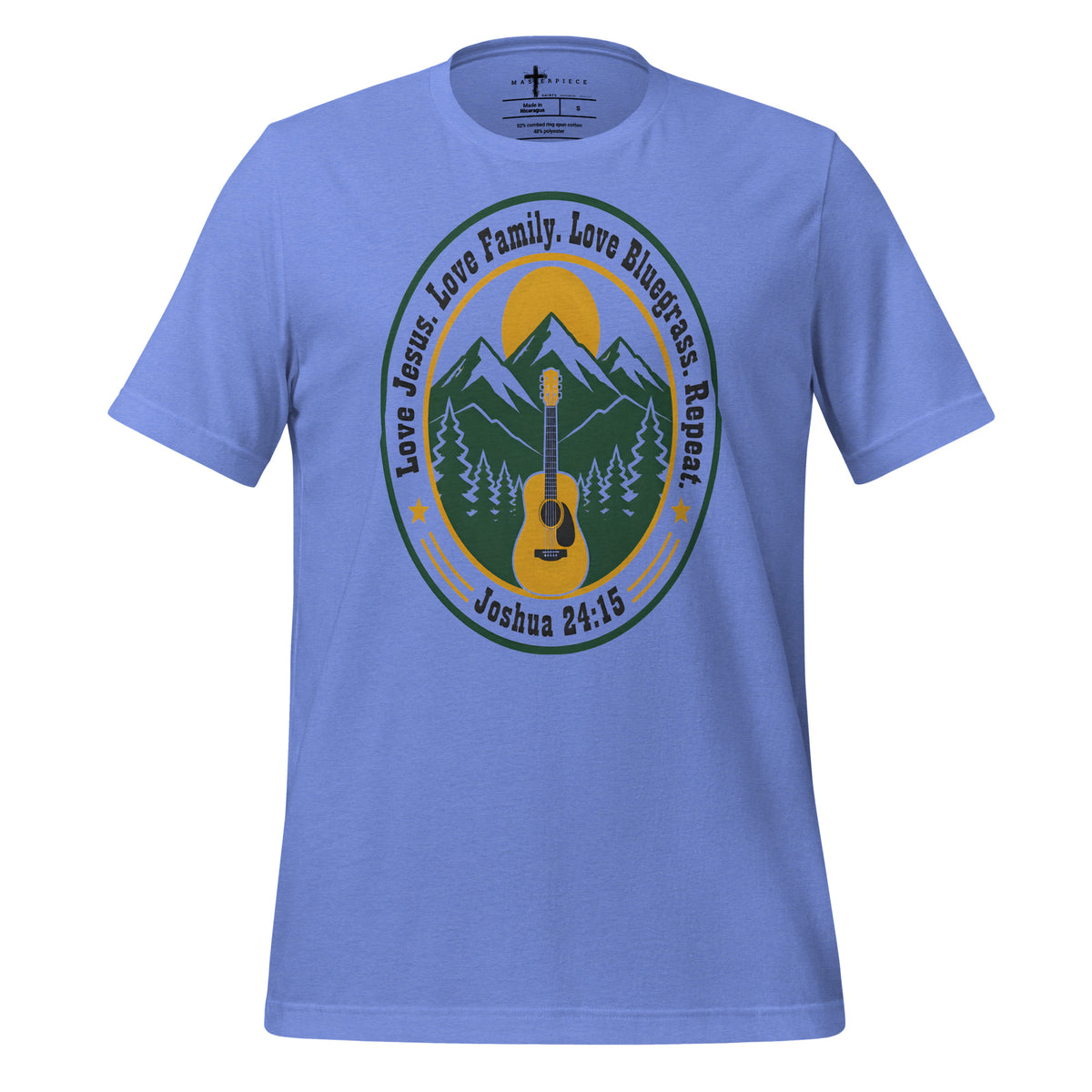 Love Jesus Love Family Repeat - Blue - MasterPiece Shirts