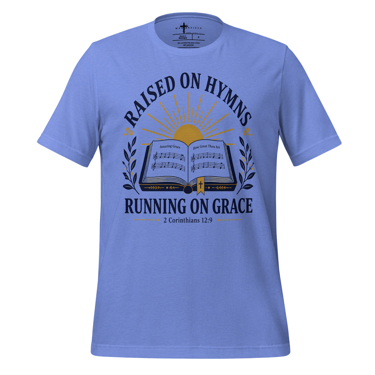 Raised on Hymns Grace - Blue - MasterPiece Shirts