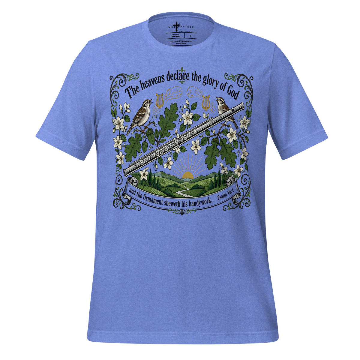 Heavens Declare Flute Harp - Blue - MasterPiece Shirts