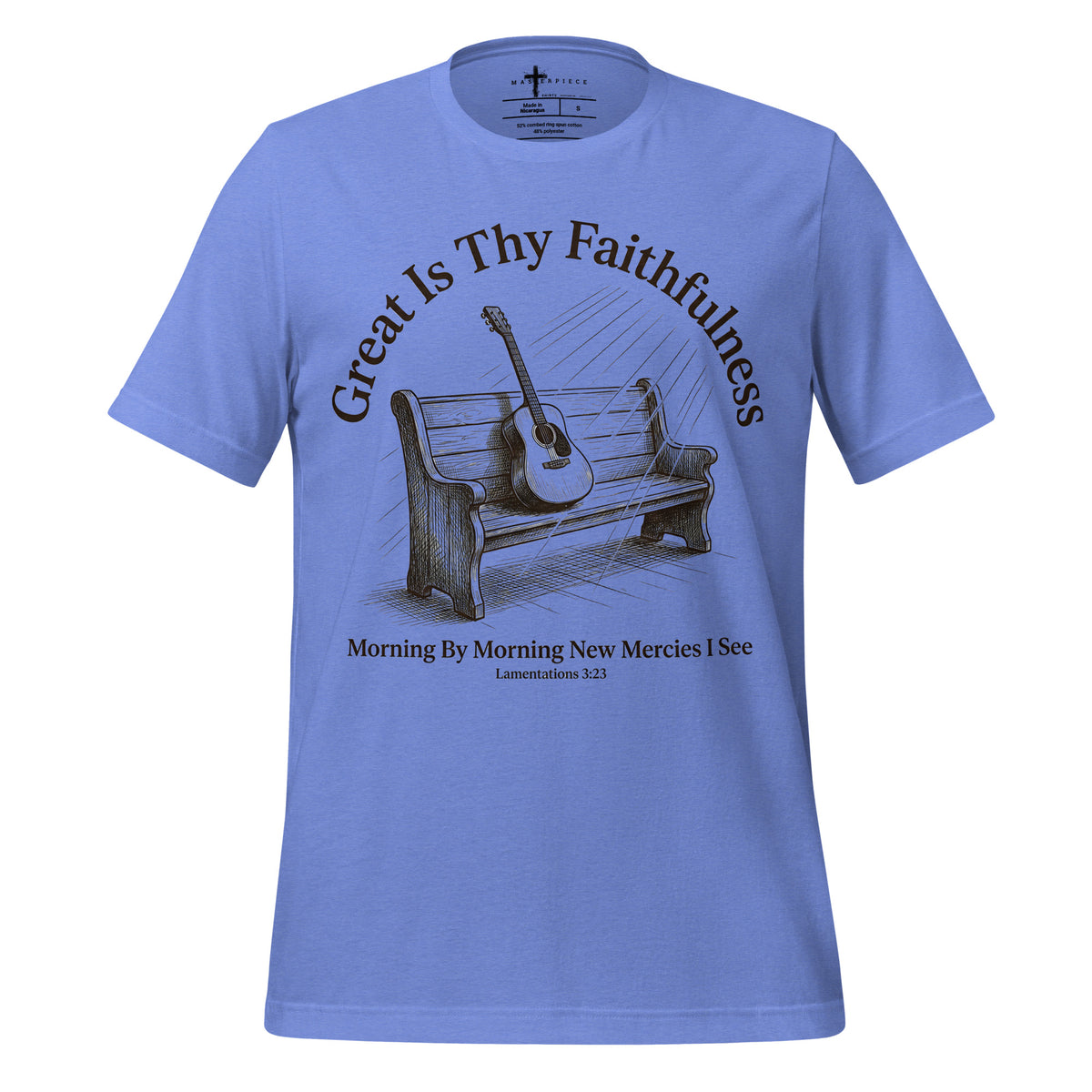Great is Thy Faithfulness Guitar - Blue - MasterPiece Shirts