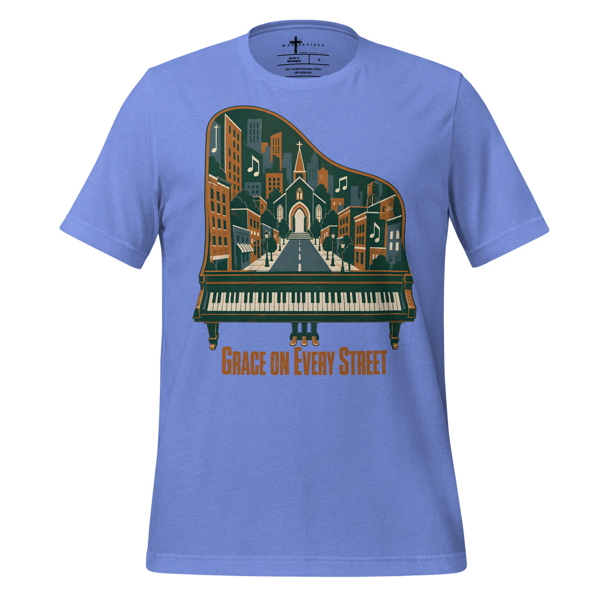 Grace Street Piano - Blue - MasterPiece Shirts