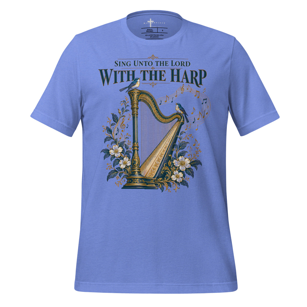 Sing unto the Lord Harp - Blue - MasterPiece Shirts