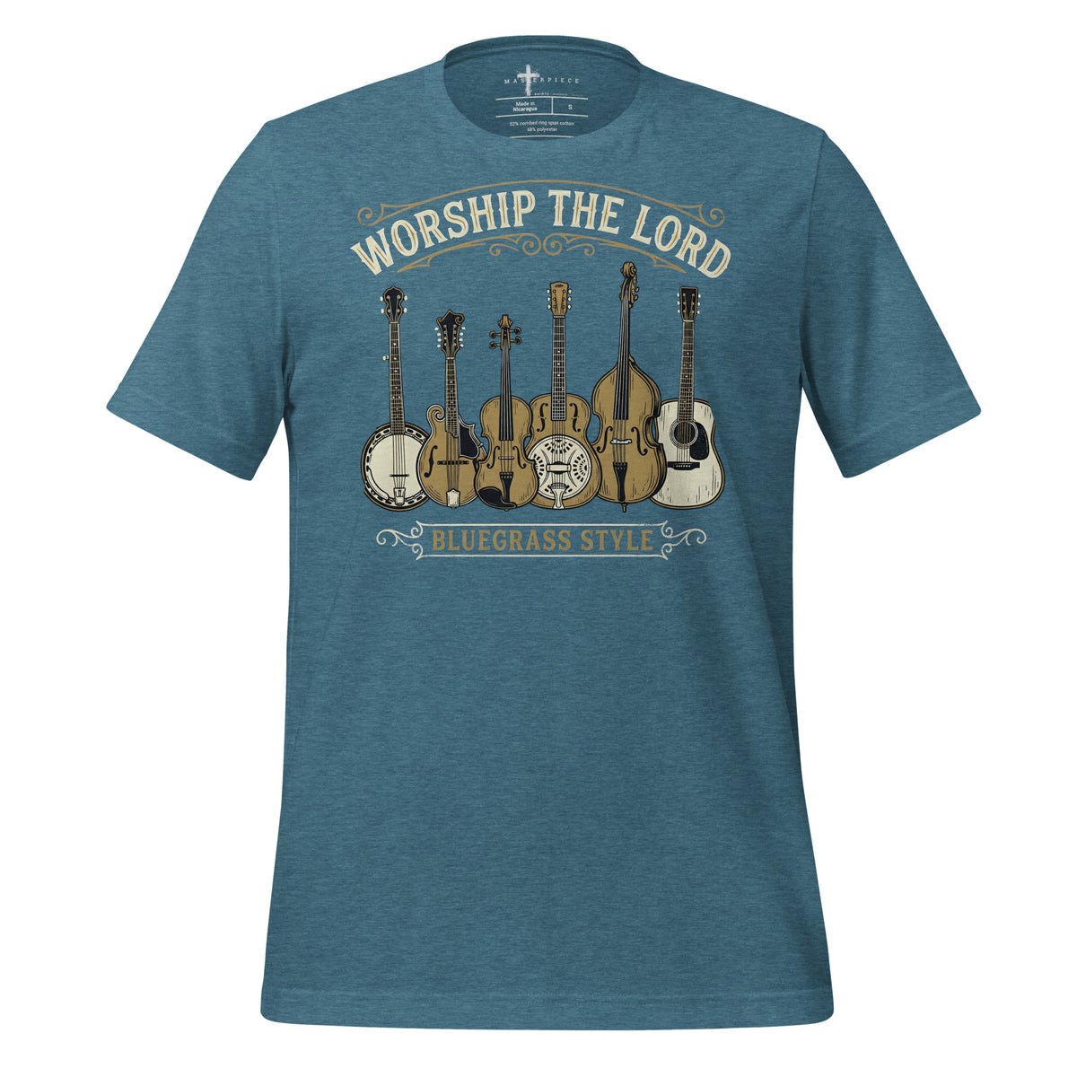  Worship The Lord BlueGrass Style Christian T-shirt 