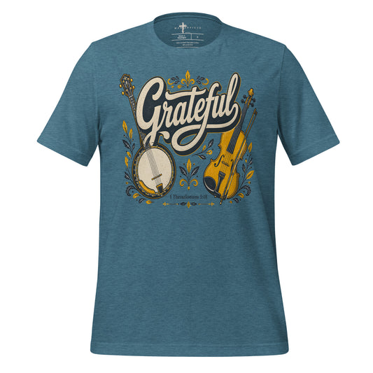 Grateful Banjo Violin - Teal - MasterPiece Shirts