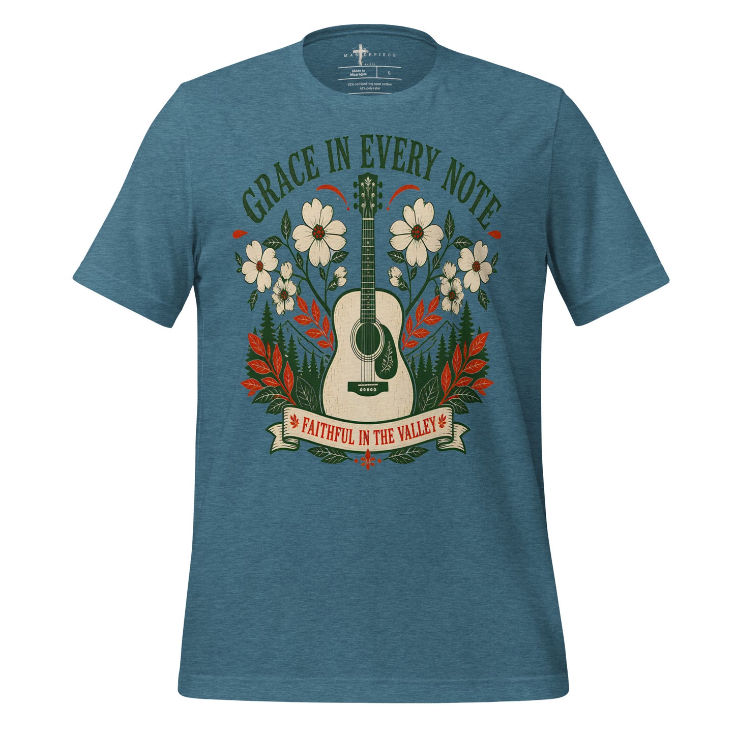Grace in Every Note Guitar - Teal - MasterPiece Shirts
