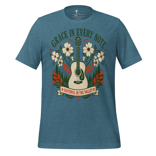 Grace in Every Note Guitar - Teal - MasterPiece Shirts