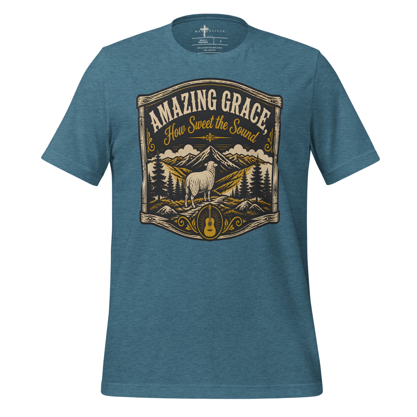 Amazing Grace How Sweet the Sound - Teal - MasterPiece Shirts