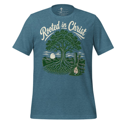 Rooted in Christ Mandolin - Teal - MasterPiece Shirts