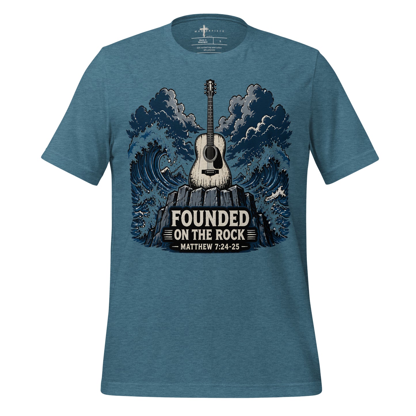 Founded on the Rock - Teal - MasterPiece Shirts