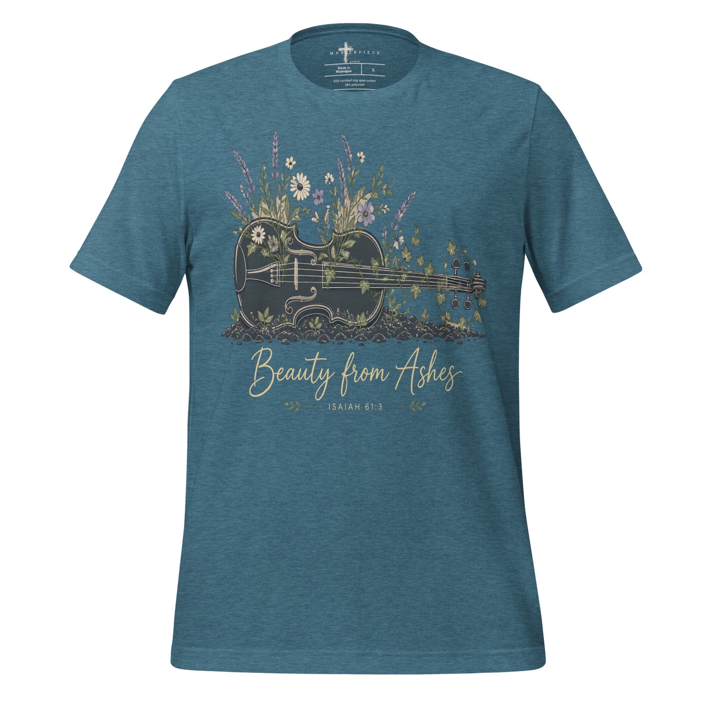 Beauty From Ashes Violin - Teal - MasterPiece Shirts