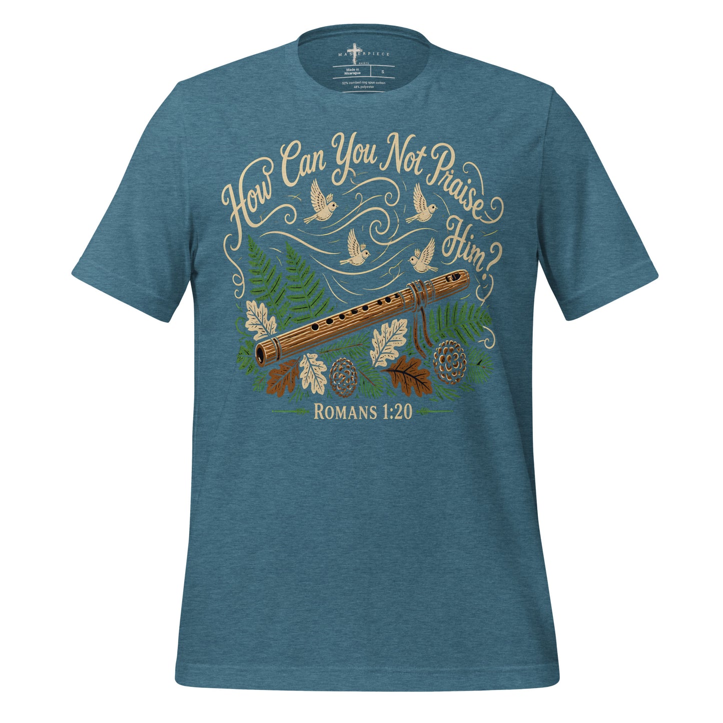 How Can you Not Praise Him Fiddle - Teal - MasterPiece Shirts