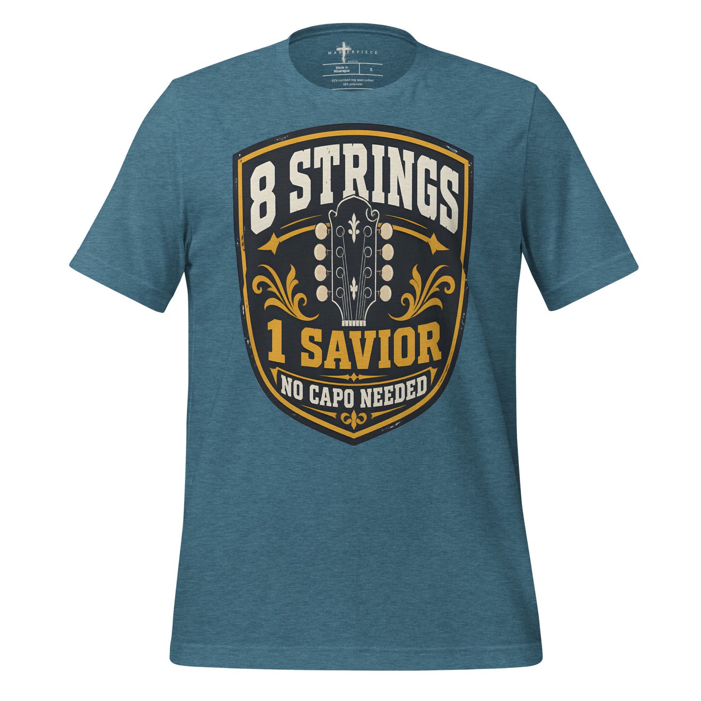 8 Strings one Savior - Teal - MasterPiece Shirts