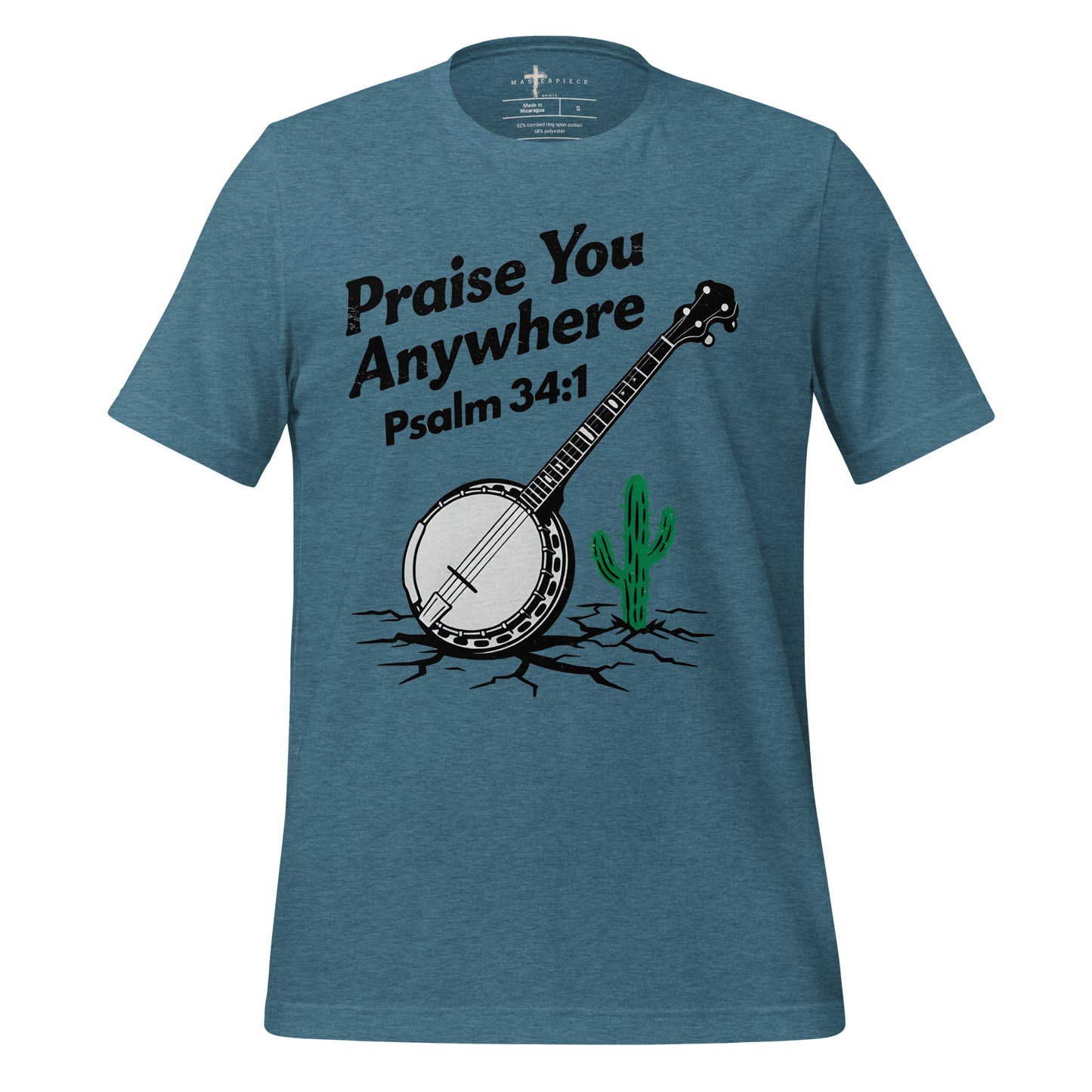 Praise You Anywhere Banjo - Teal - MasterPiece Shirts