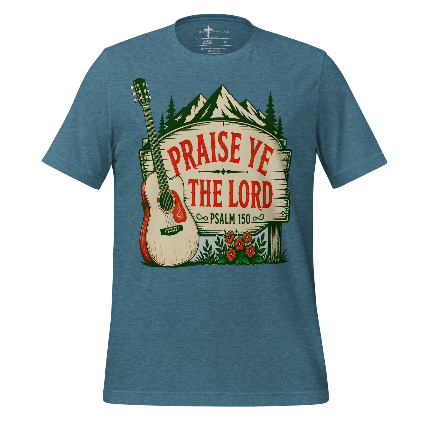 Praise Ye the Lord Guitar - Teal - MasterPiece Shirts