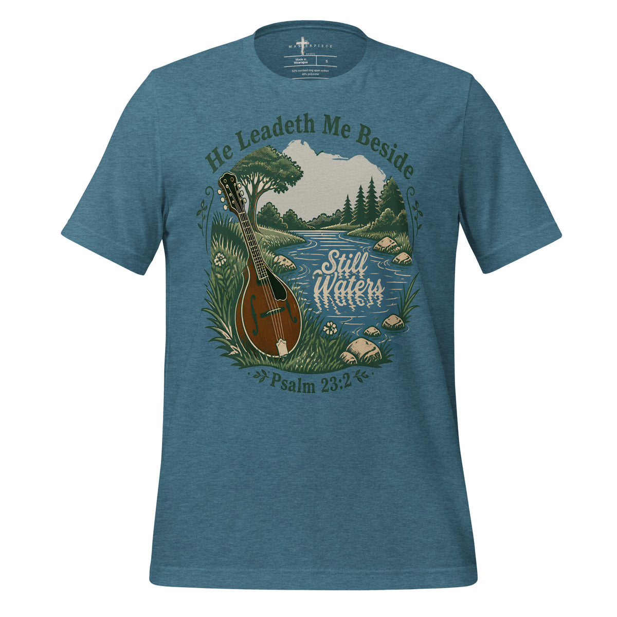 Still Waters Mandolin - Teal - MasterPiece Shirts