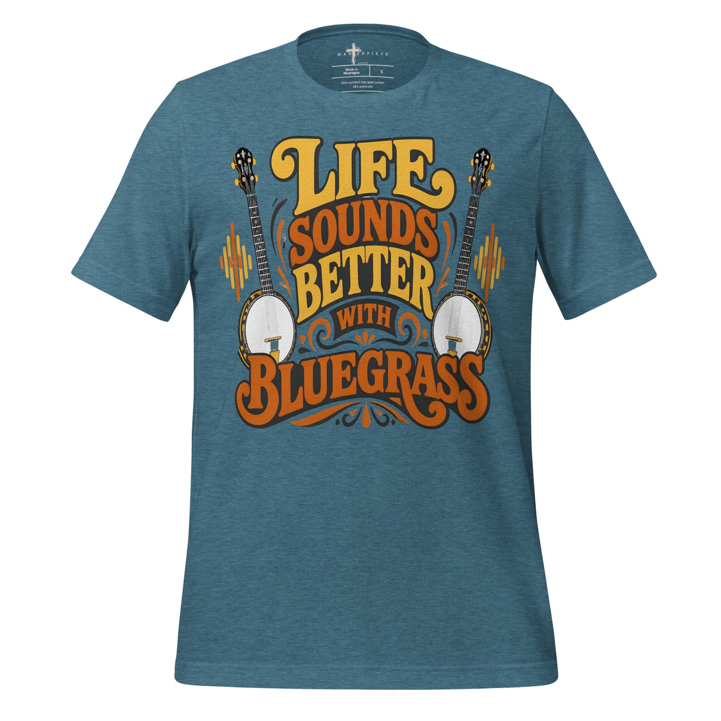 Life Sounds Better Bluegrass - Teal - MasterPiece Shirts
