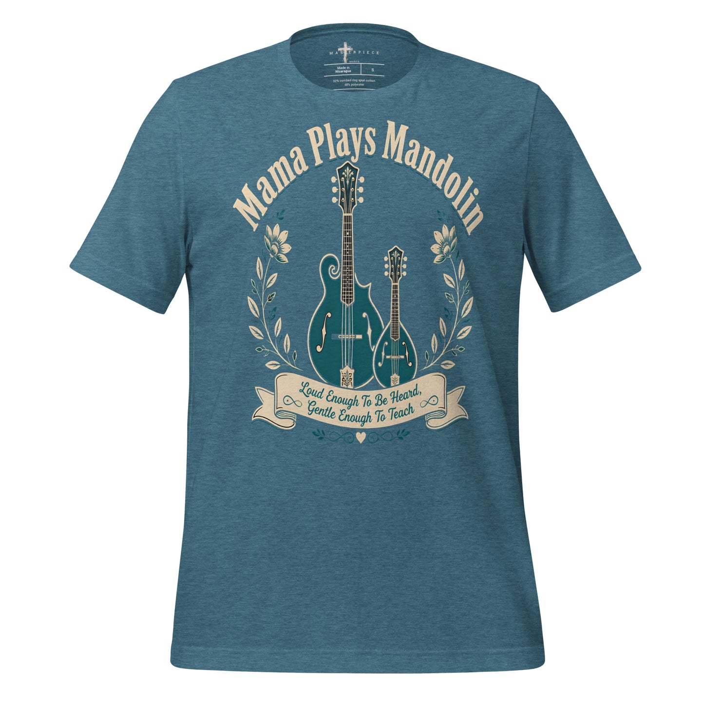 Mama Plays Mandolin - Teal - MasterPiece Shirts