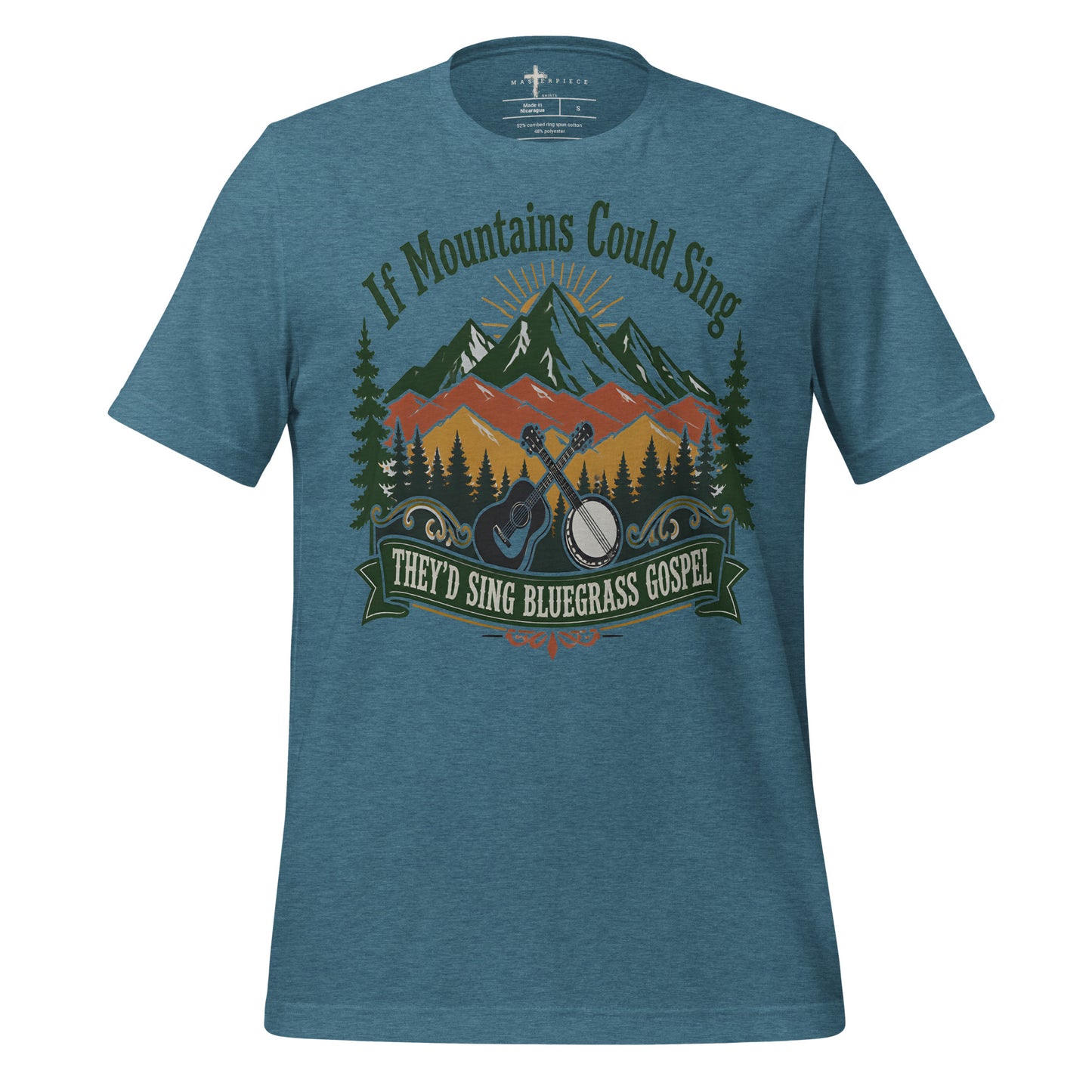 Mountains Sing Bluegrass - Teal - MasterPiece Shirts