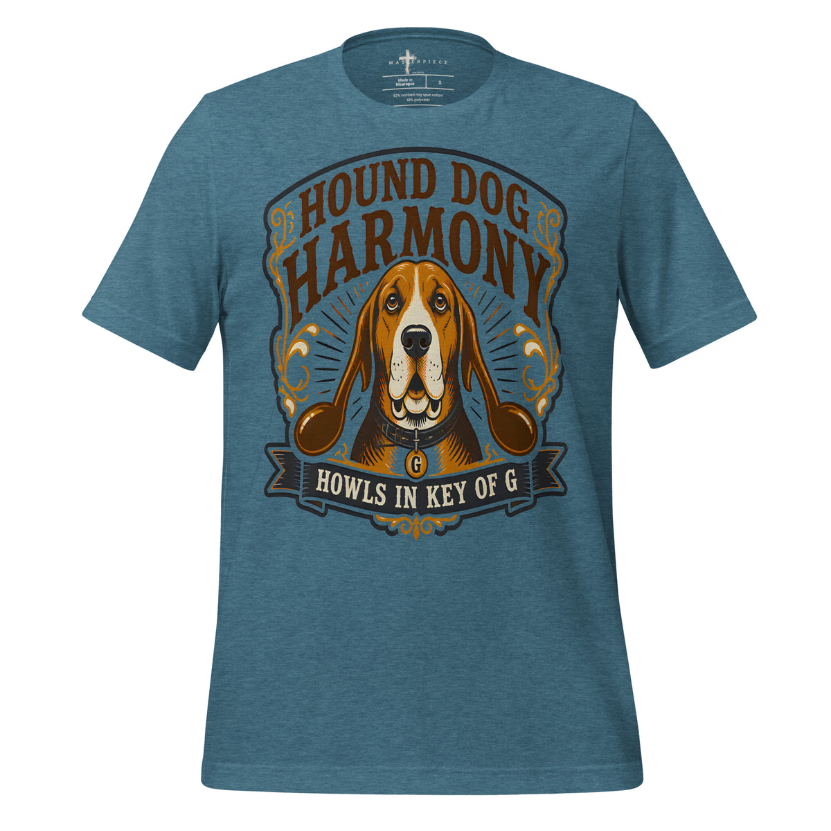 Hound Dog Harmony - Teal - MasterPiece Shirts