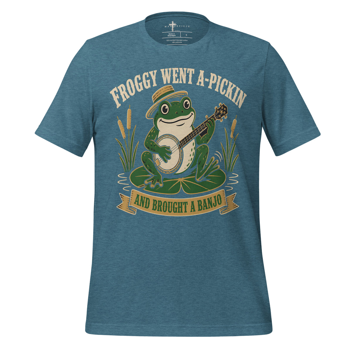 Frog Pickin Banjo - Teal - MasterPiece Shirts