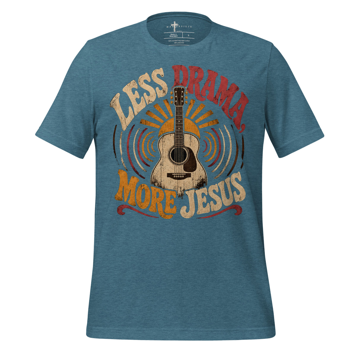 Less Drama More Jesus Guitar - Teal - MasterPiece Shirts