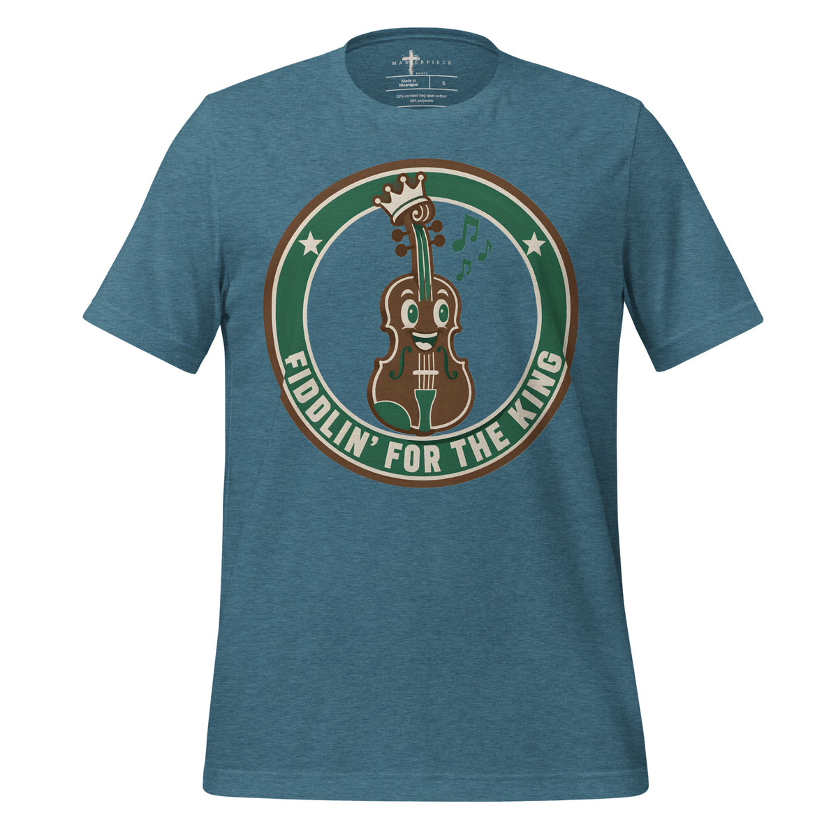 Fiddlin for the King - Teal - MasterPiece Shirts