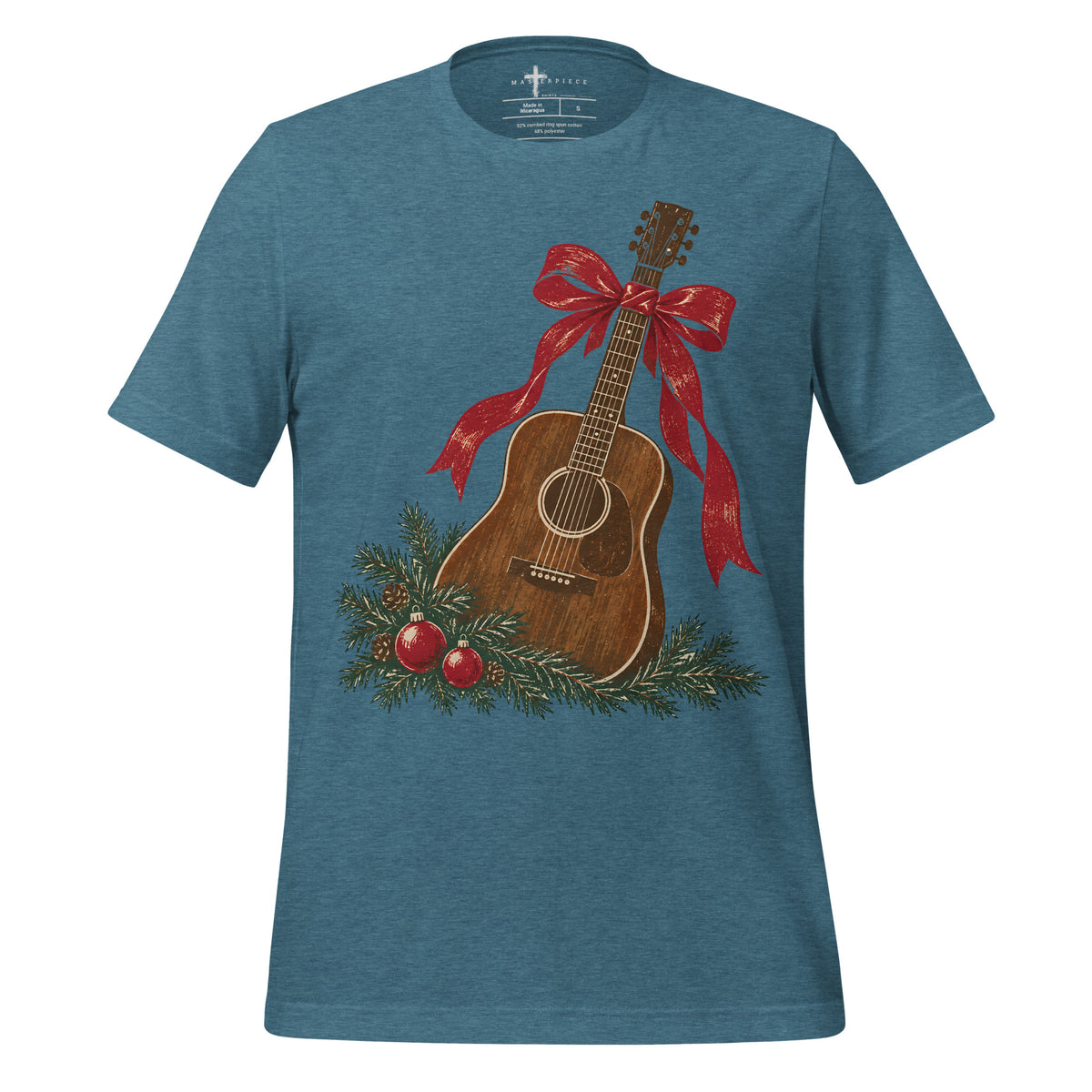 Christmas Guitar - Teal - MasterPiece Shirts