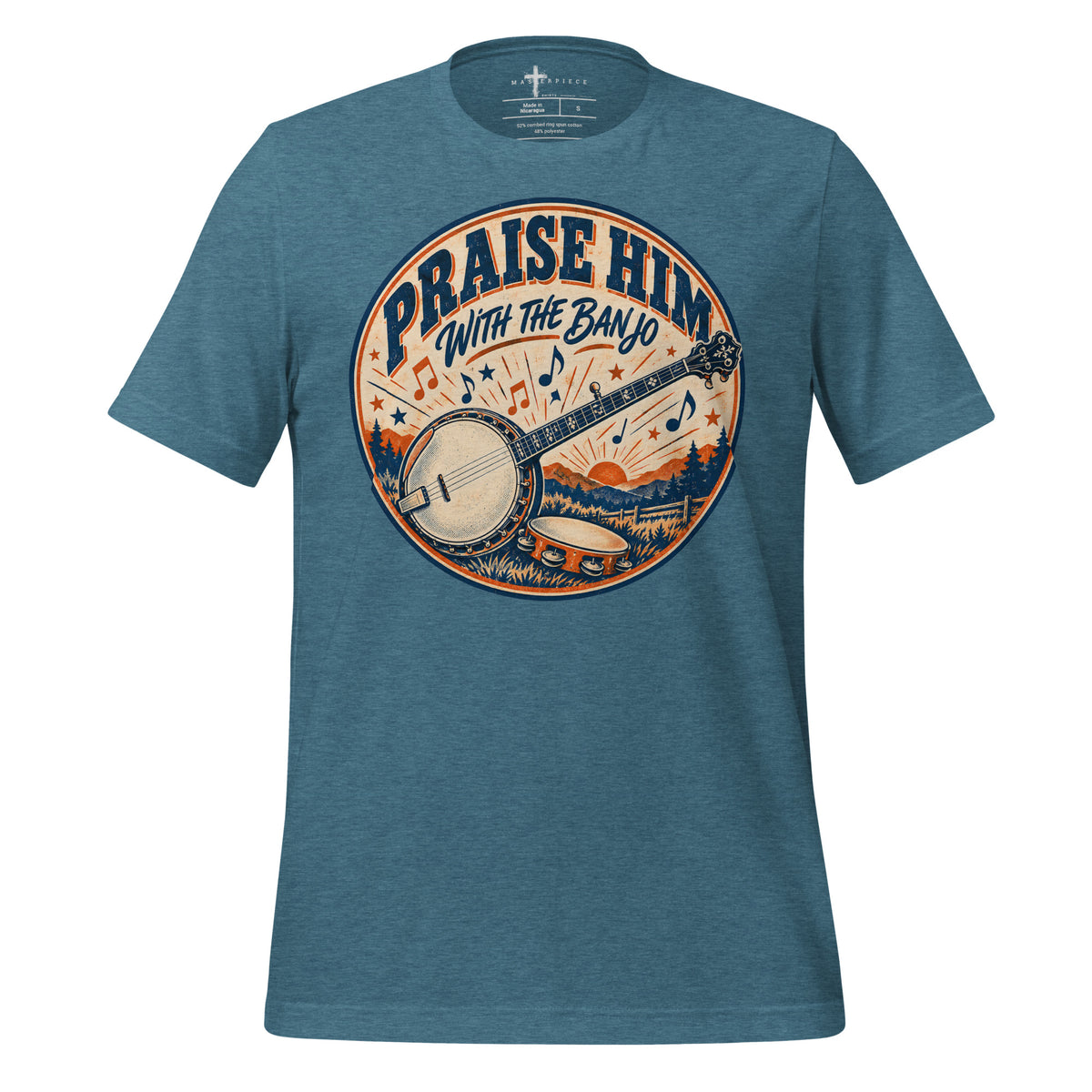Praise Him with Banjo - Teal - MasterPiece Shirts