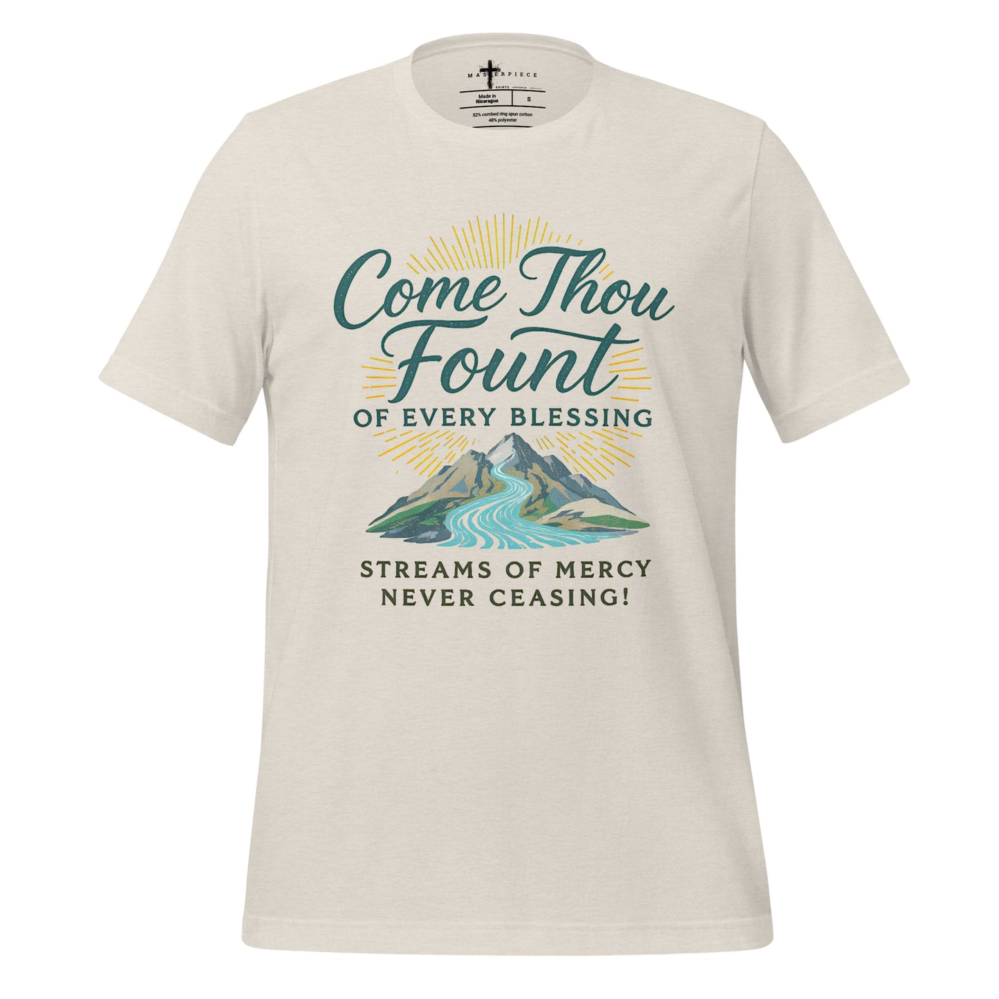 Come Thou Fount of Every Blessing Christian Hymn T-shirt dust 