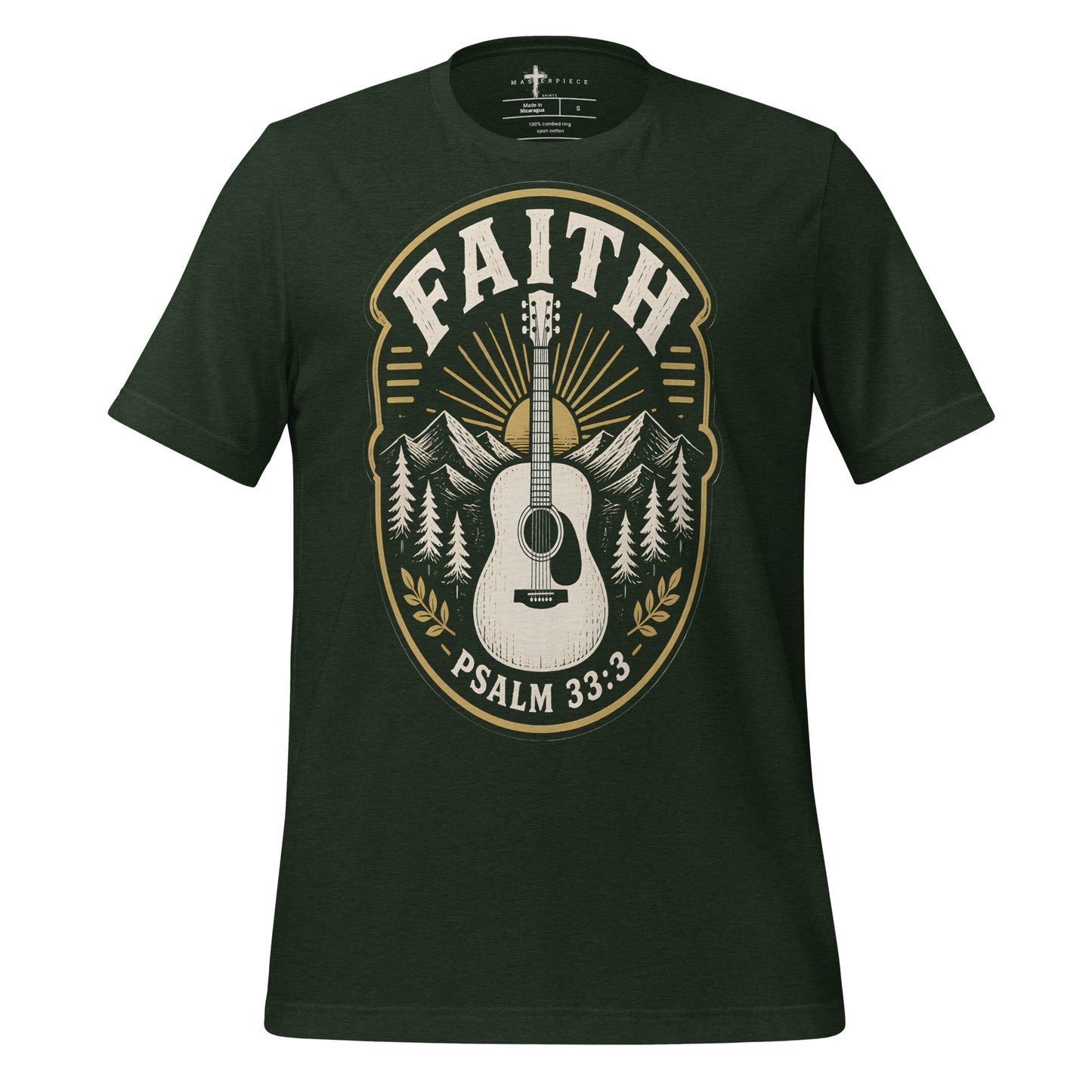 Faith Guitar Psalm 33:3 - MasterPiece Shirts